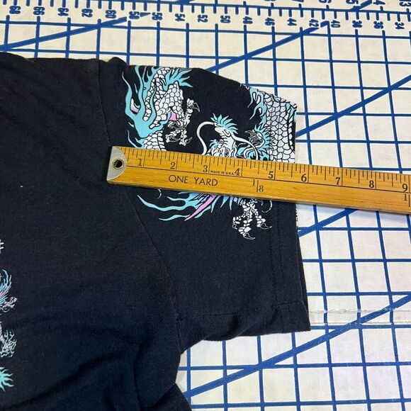 Asian Dragon Yin Yang T Shirt Men’s Size XL Black Weekend Warrior - Picture 6 of 8